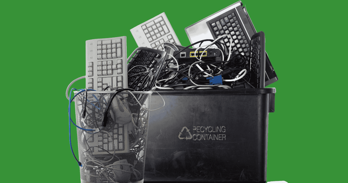 Office electronic waste containers